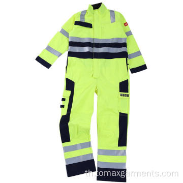 Safety Workwear Coveralls สารหน่วงไฟ